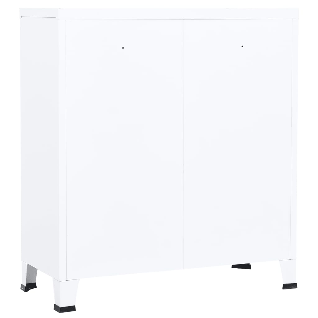 Teollinen arkistokaappi valkoinen 90x40x100 cm teräs - Sisustajankoti.fi