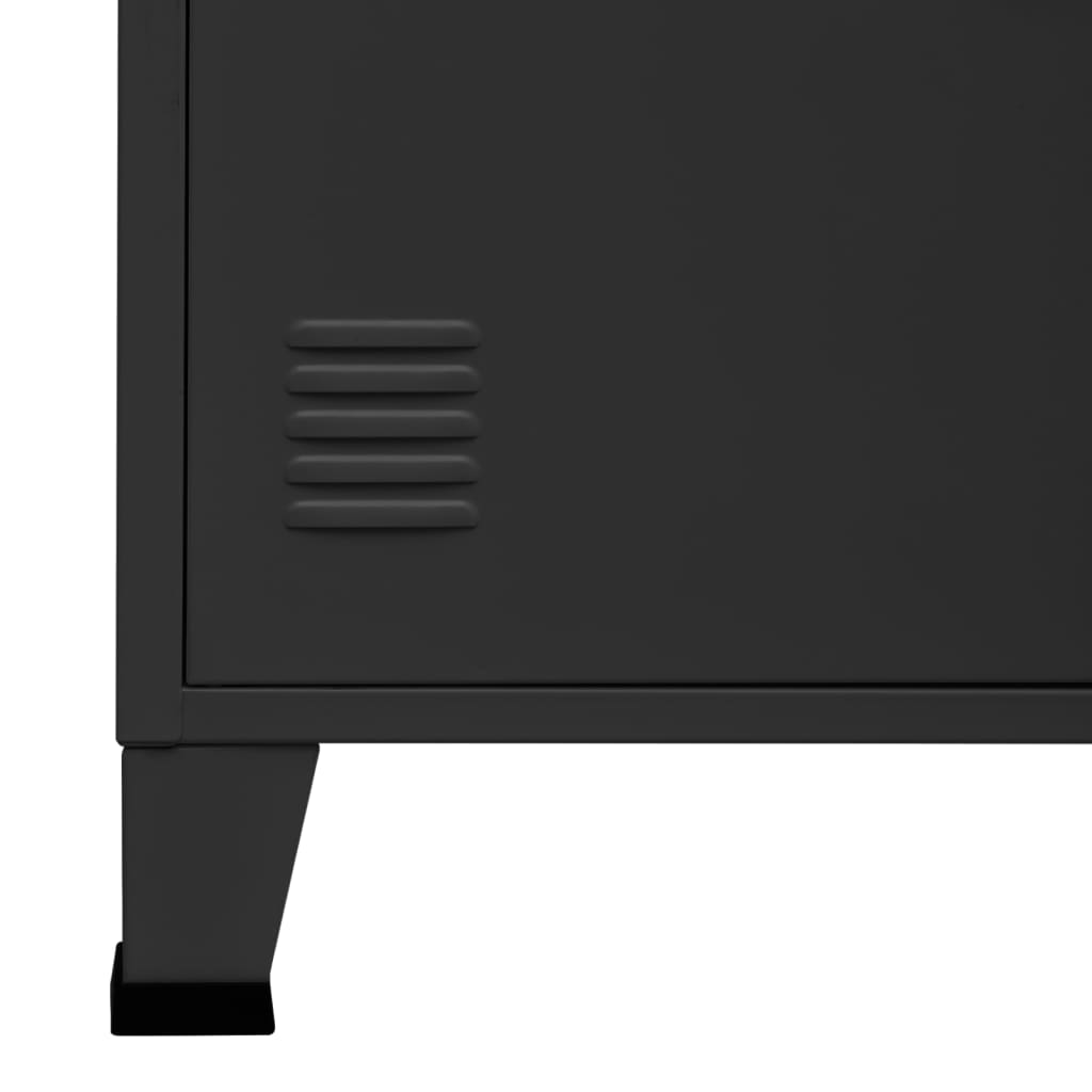 Teollinen kirjahylly antrasiitti 80x32x180 cm teräs - Sisustajankoti.fi