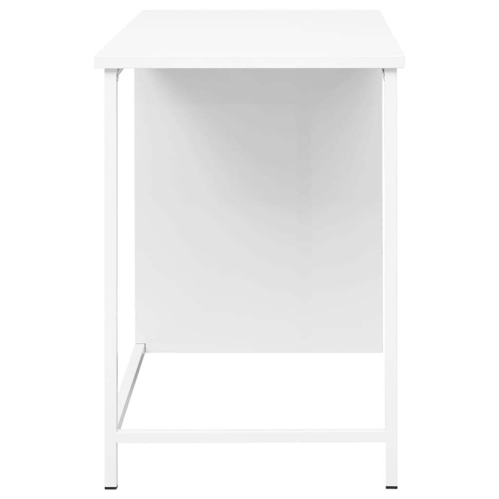Teollinen työpöytä laatikoilla valkoinen 105x52x75 cm teräs - Sisustajankoti.fi