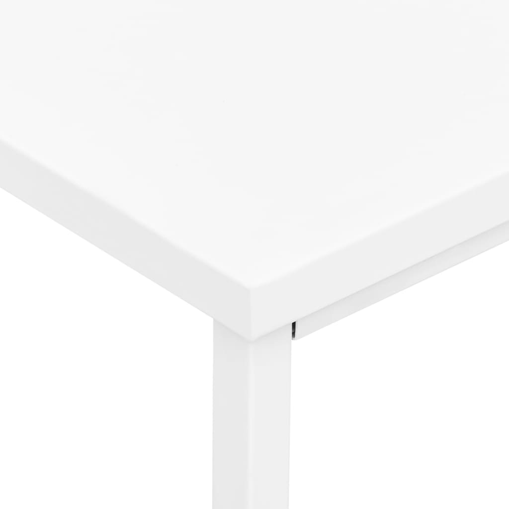 Teollinen työpöytä laatikoilla valkoinen 105x52x75 cm teräs - Sisustajankoti.fi