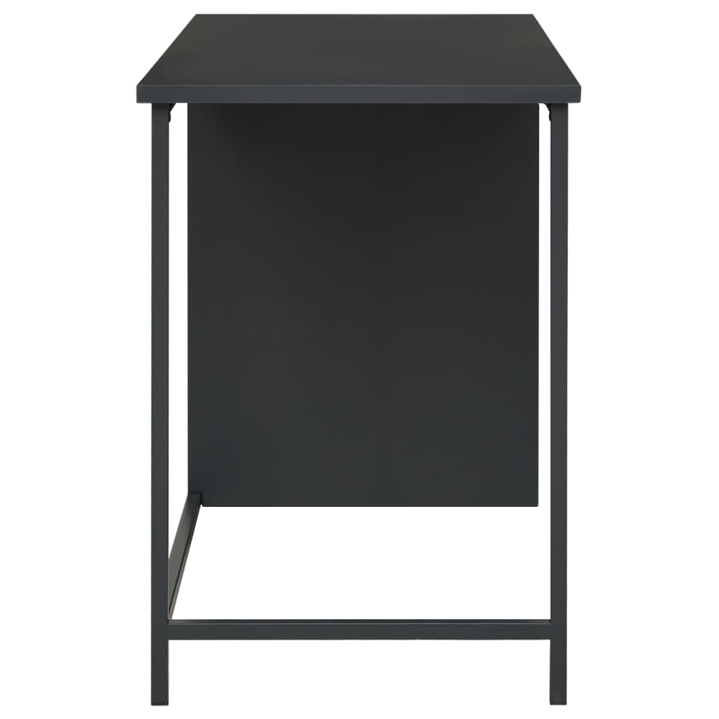 Teollinen työpöytä laatikoilla antrasiitti 105x52x75 cm teräs - Sisustajankoti.fi