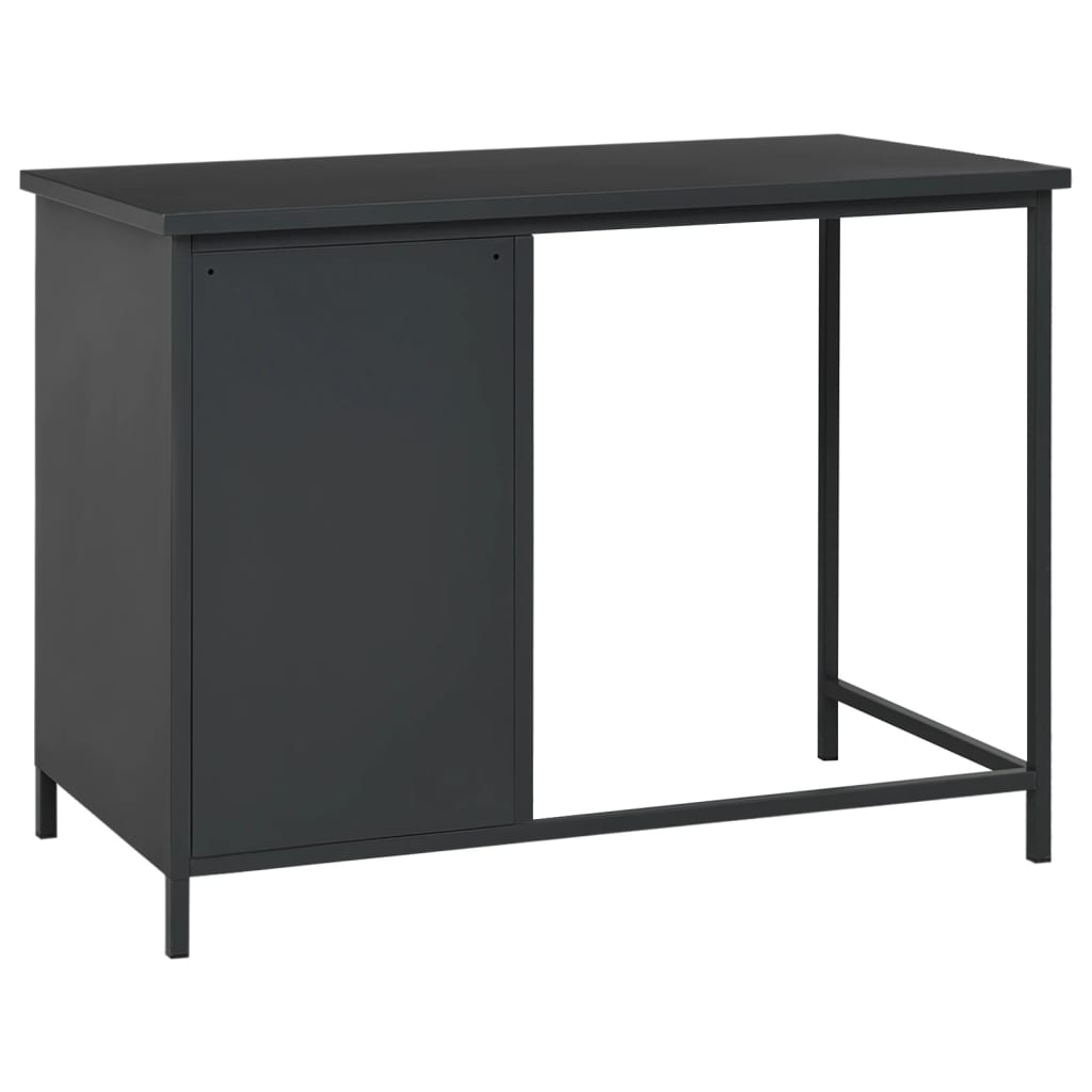 Teollinen työpöytä laatikoilla antrasiitti 105x52x75 cm teräs - Sisustajankoti.fi