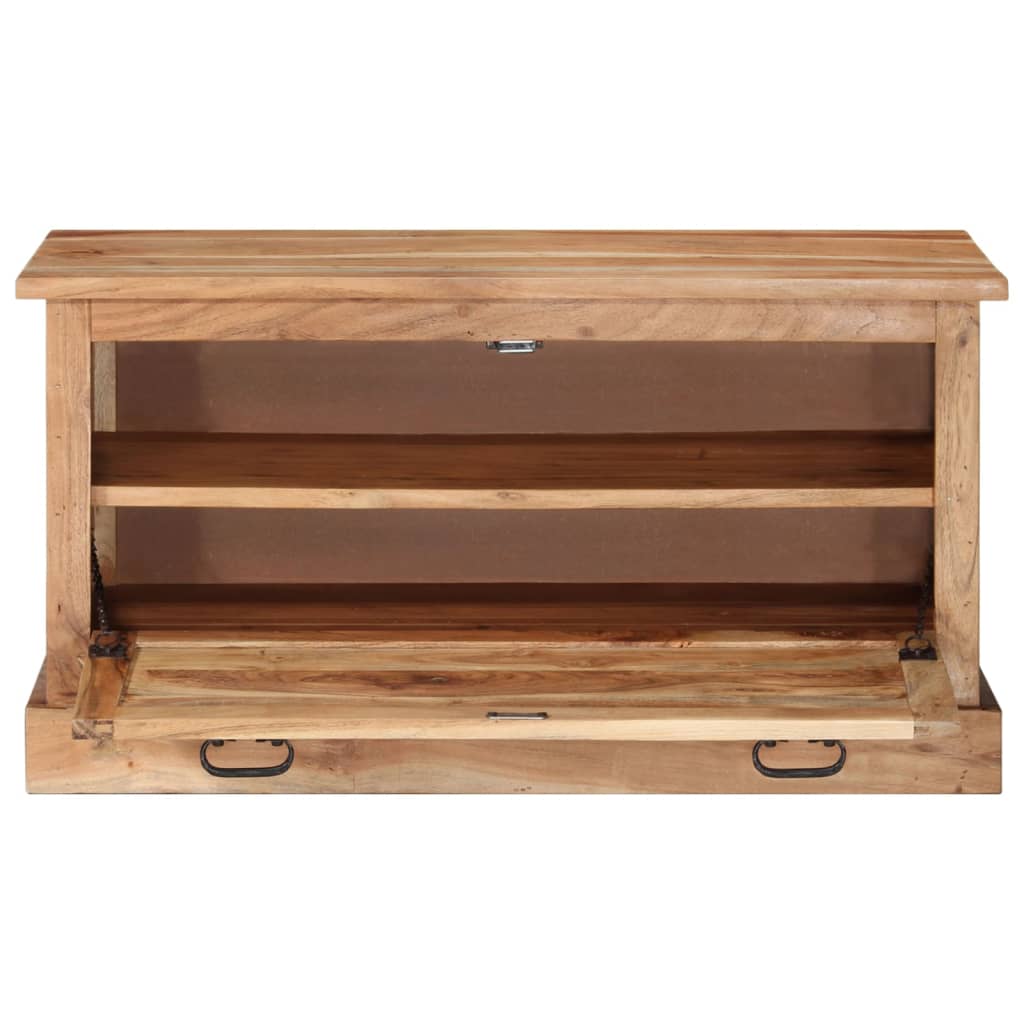 Kenkien säilytyspenkki 85x40x45 cm täysi akaasiapuu - Sisustajankoti.fi