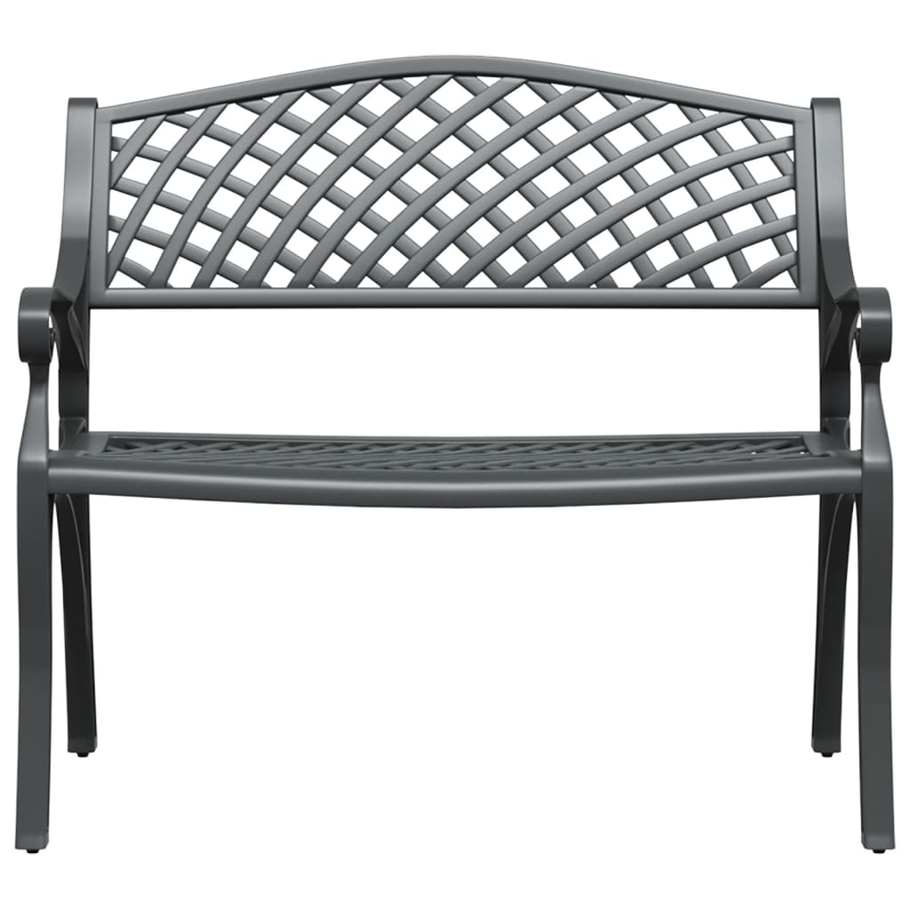 Puutarhapenkki 102 cm valualumiini musta - Sisustajankoti.fi