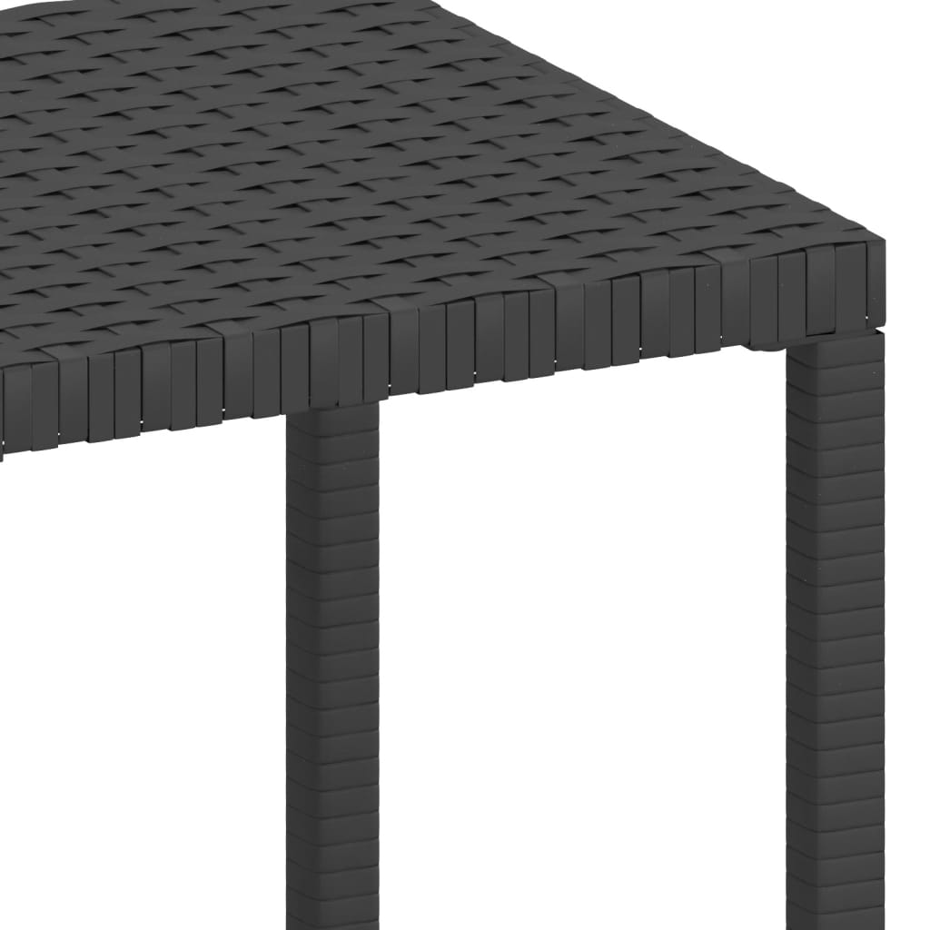 Aurinkotuolit 2 kpl ja pieni pöytä polyrottinki musta - Sisustajankoti.fi