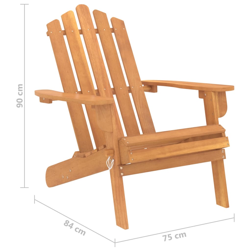 Adirondack-puutarhatuoli täysi akaasiapuu - Sisustajankoti.fi