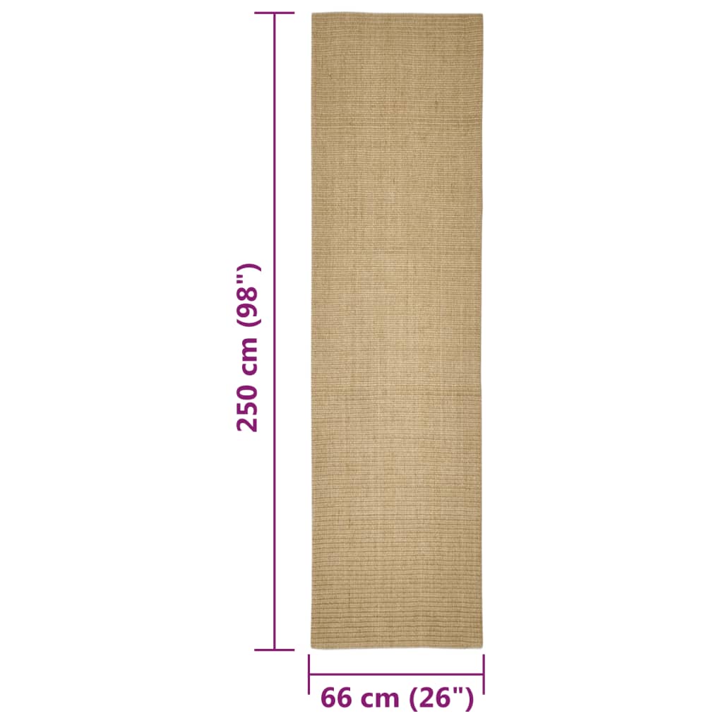 Matto luonnollinen sisal 66x250 cm - Sisustajankoti.fi