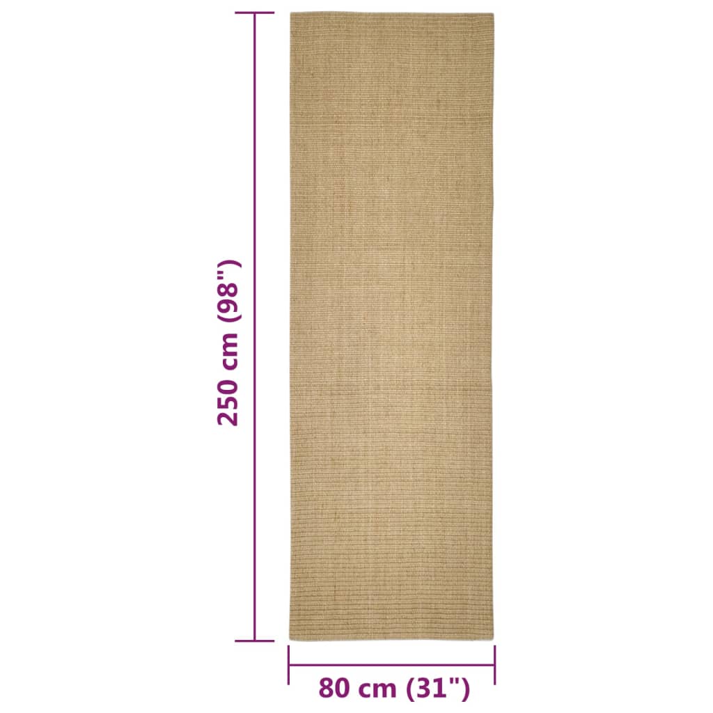 Matto luonnollinen sisal 80x250 cm - Sisustajankoti.fi