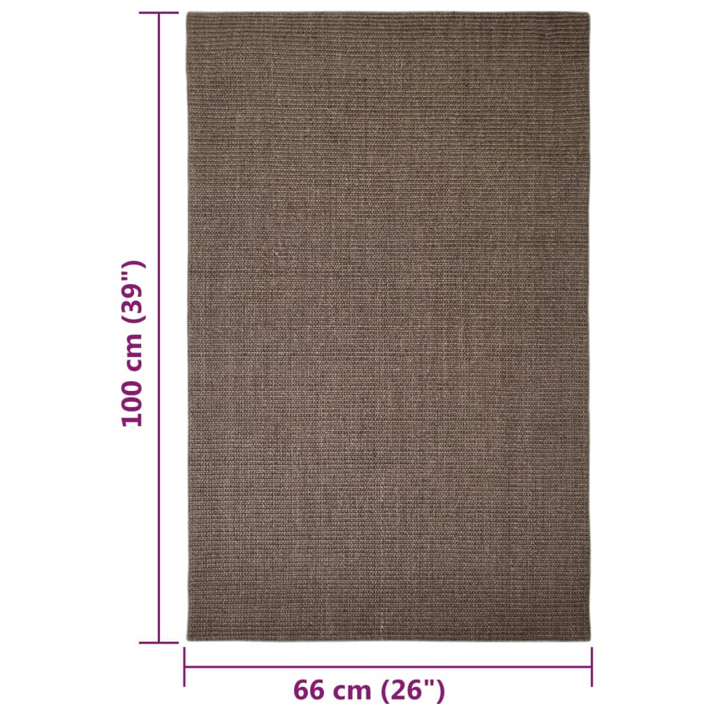 Matto luonnollinen sisal 66x100 cm ruskea - Sisustajankoti.fi