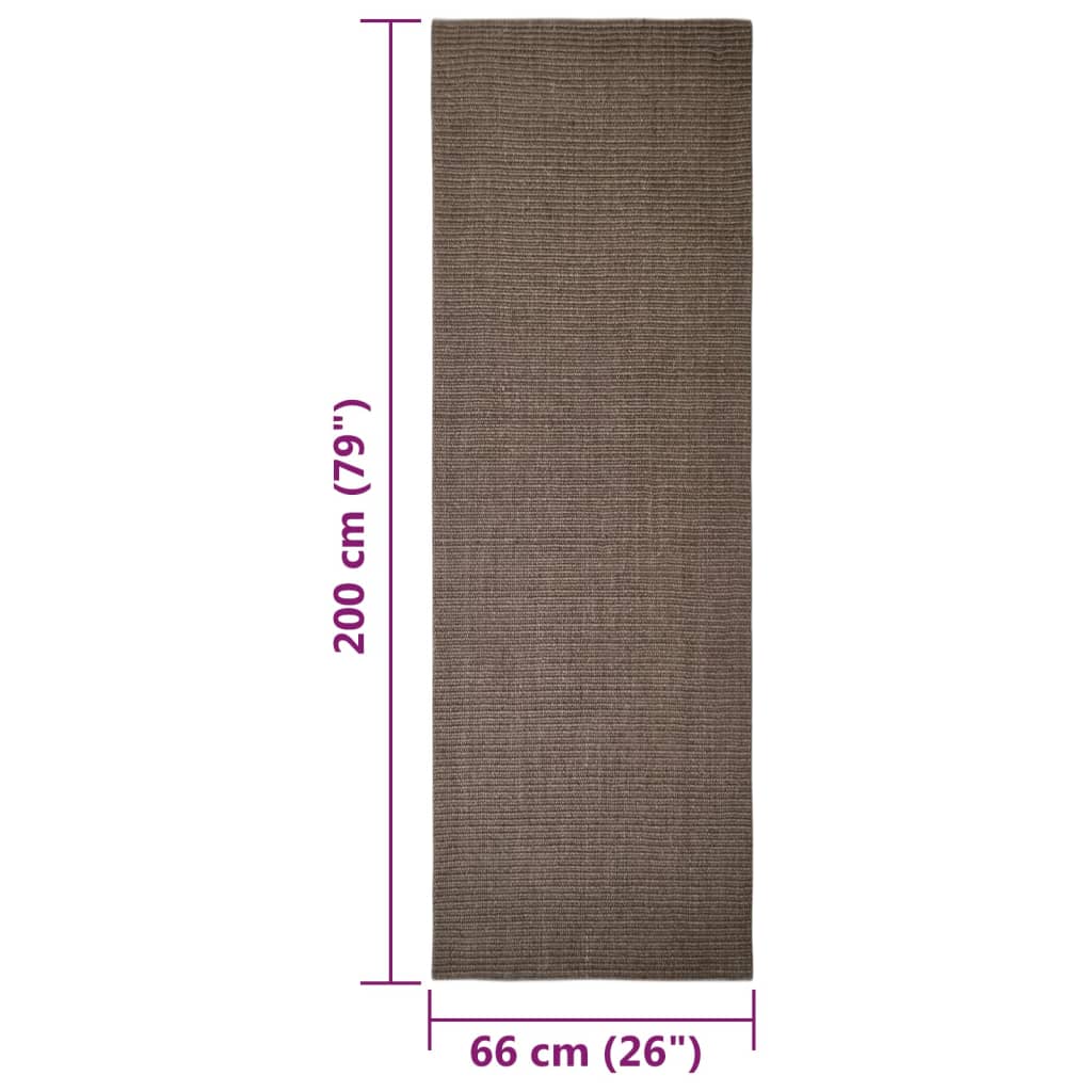 Matto luonnollinen sisal 66x200 cm ruskea - Sisustajankoti.fi