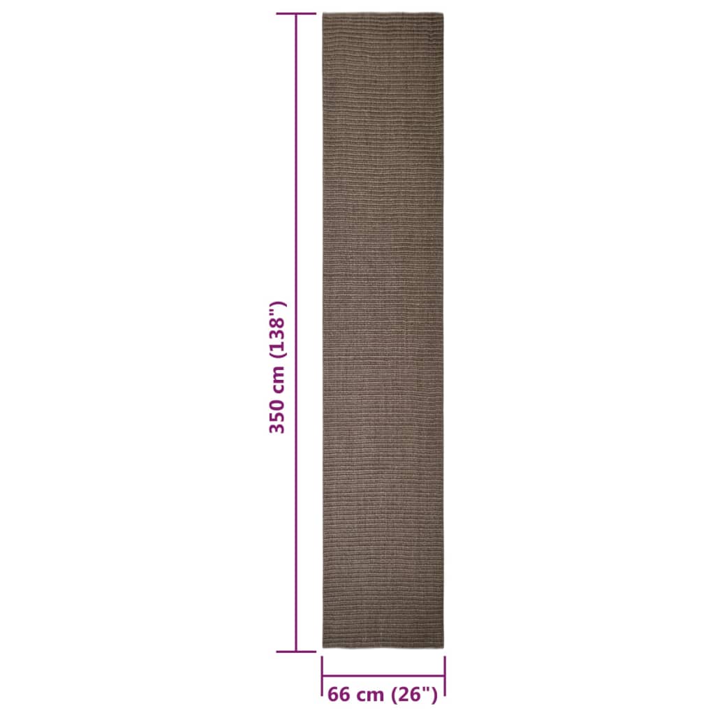 Matto luonnollinen sisal 66x350 cm ruskea - Sisustajankoti.fi