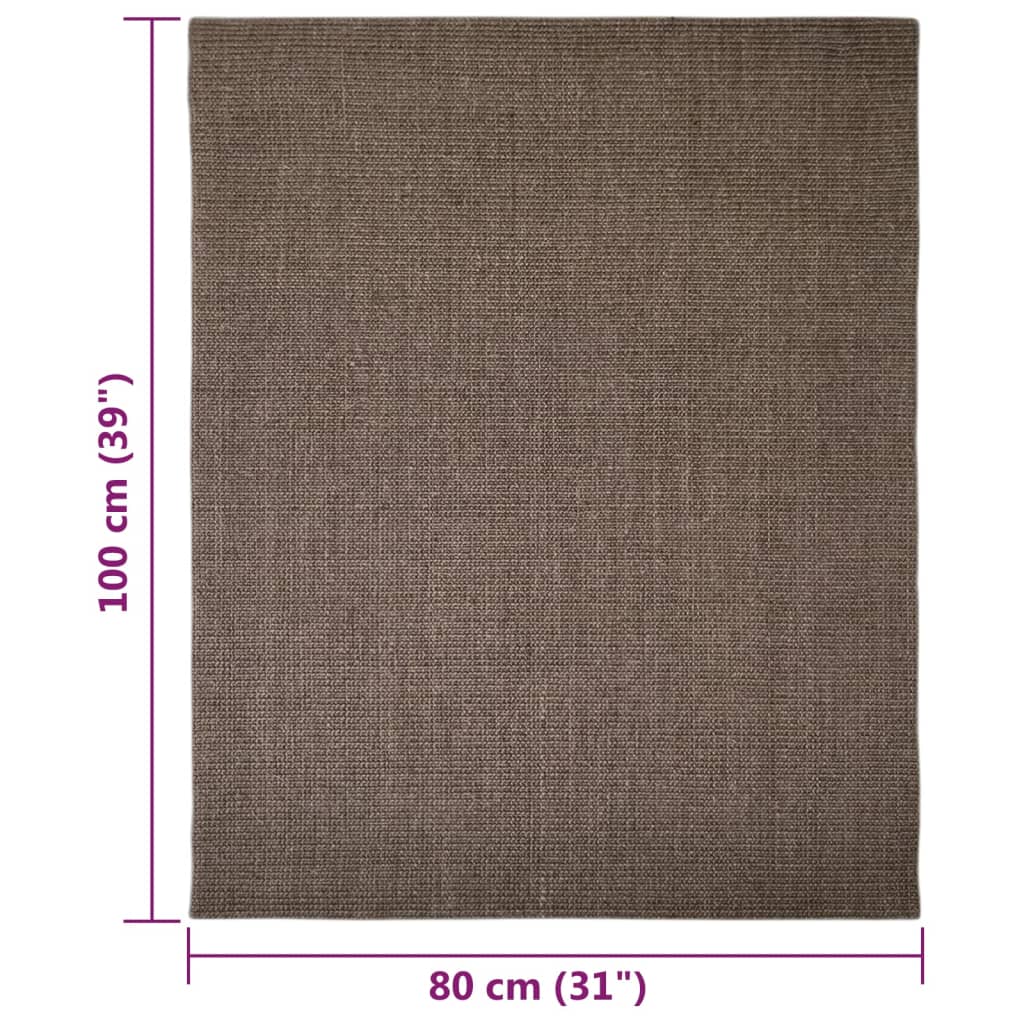 Matto luonnollinen sisal 80x100 cm ruskea - Sisustajankoti.fi