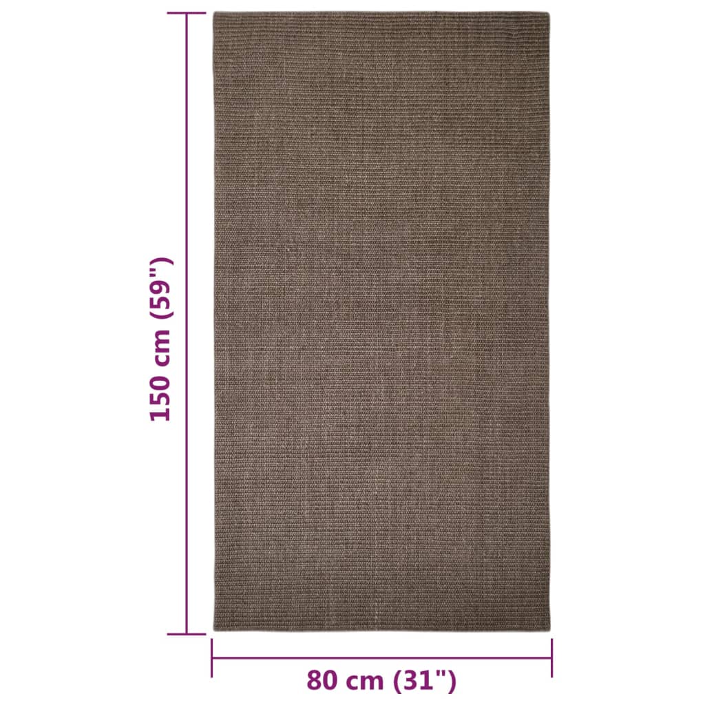 Matto luonnollinen sisal 80x150 cm ruskea - Sisustajankoti.fi