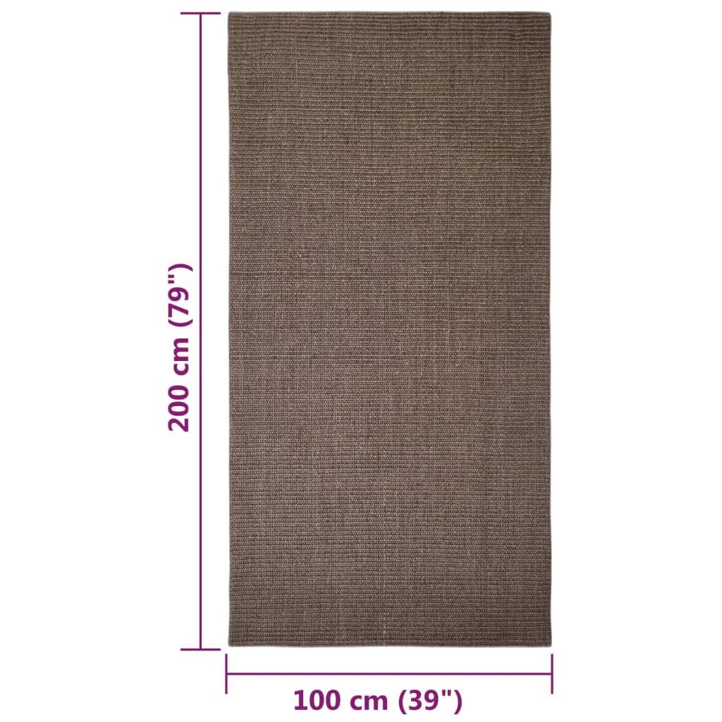 Matto luonnollinen sisal 100x200 cm ruskea - Sisustajankoti.fi