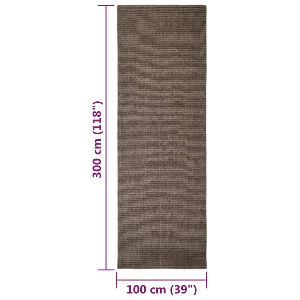 Matto luonnollinen sisal 100x300 cm ruskea - Sisustajankoti.fi