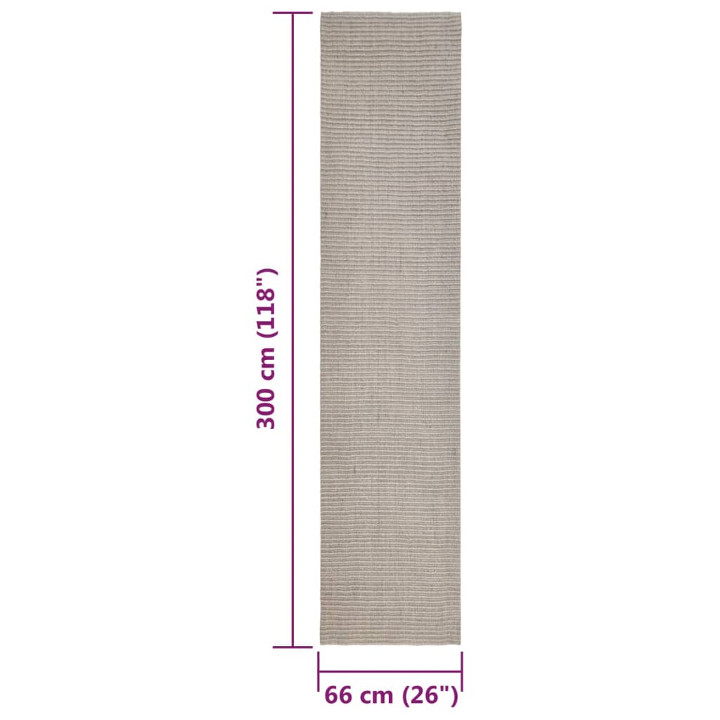 Matto luonnollinen sisal 66x300 cm hiekka - Sisustajankoti.fi