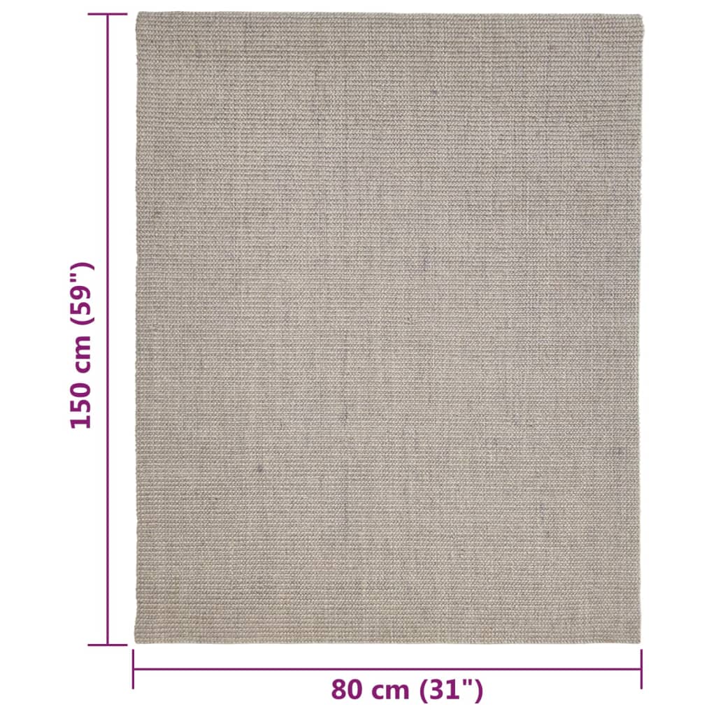 Matto luonnollinen sisal 80x150 cm hiekka - Sisustajankoti.fi