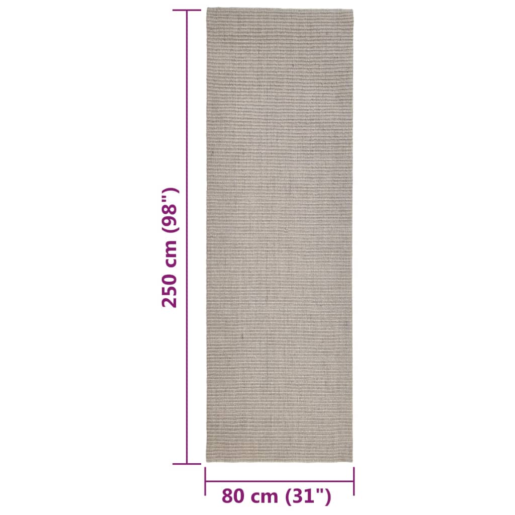 Matto luonnollinen sisal 80x250 cm hiekka - Sisustajankoti.fi