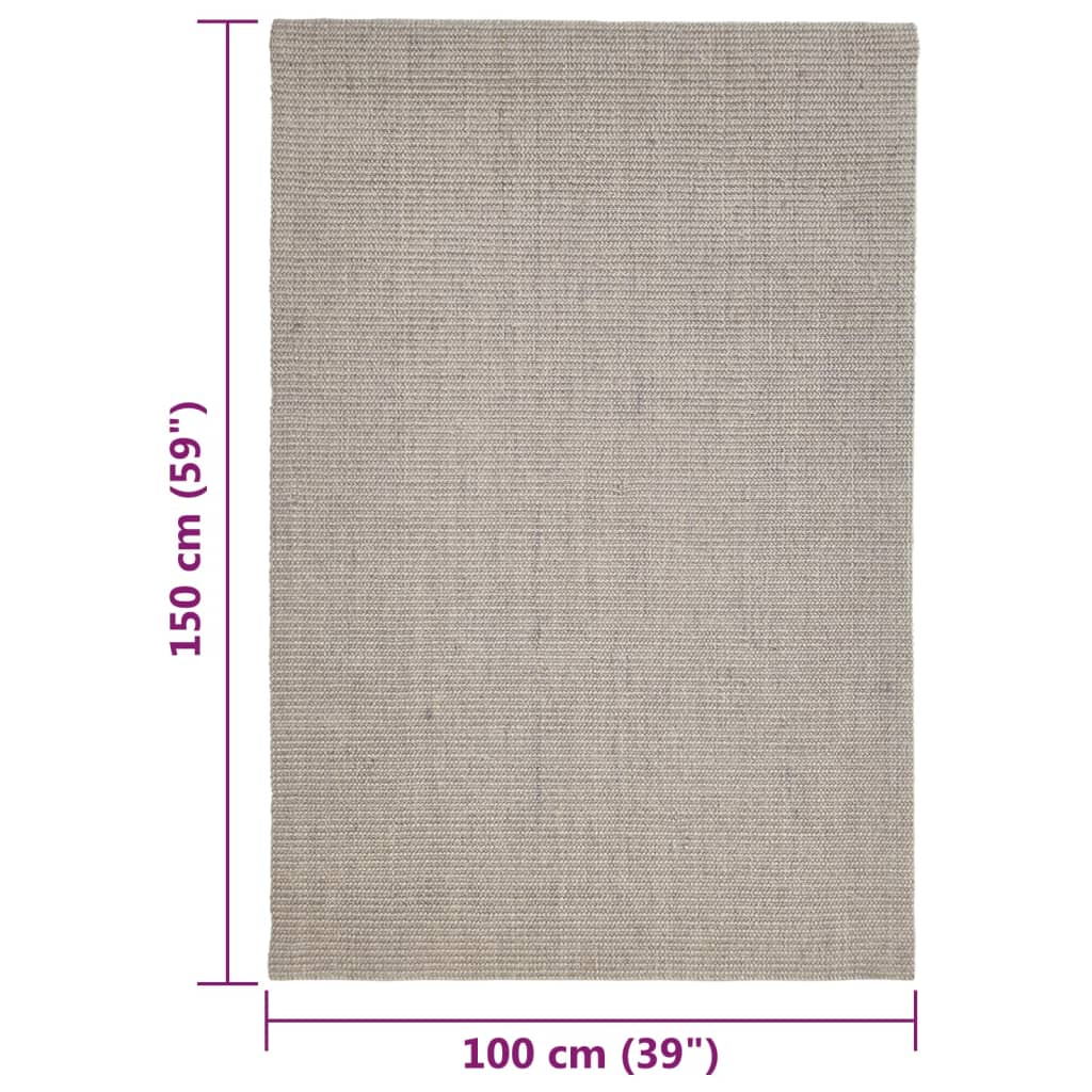 Matto luonnollinen sisal 100x150 cm hiekka - Sisustajankoti.fi