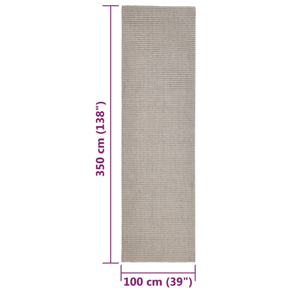 Matto luonnollinen sisal 100x350 cm hiekka - Sisustajankoti.fi