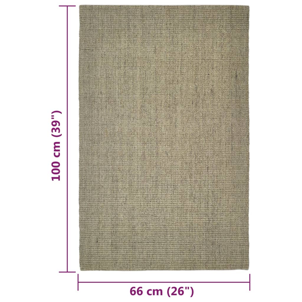 Matto luonnollinen sisal 66x100 cm harmaanruskea - Sisustajankoti.fi
