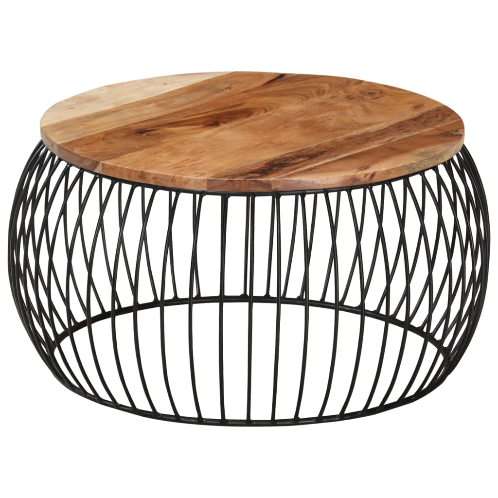 Sohvapöytä Ø68 cm täysi akaasiapuu - Sisustajankoti.fi
