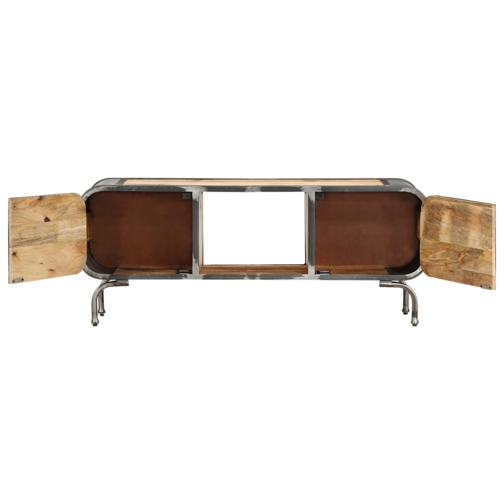 TV-taso 110x30x42 cm täysi mangopuu - Sisustajankoti.fi
