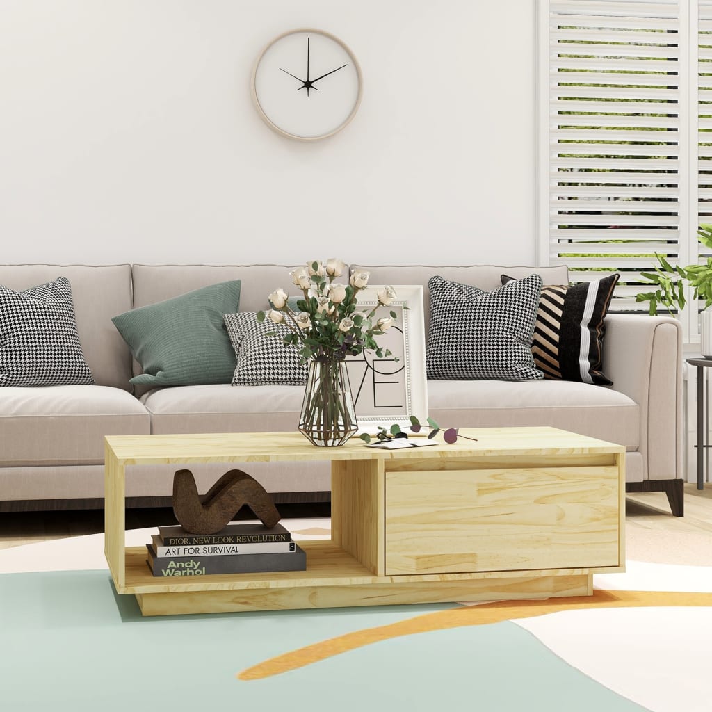 Sohvapöytä 110x50x33,5 cm täysi mänty - Sisustajankoti.fi