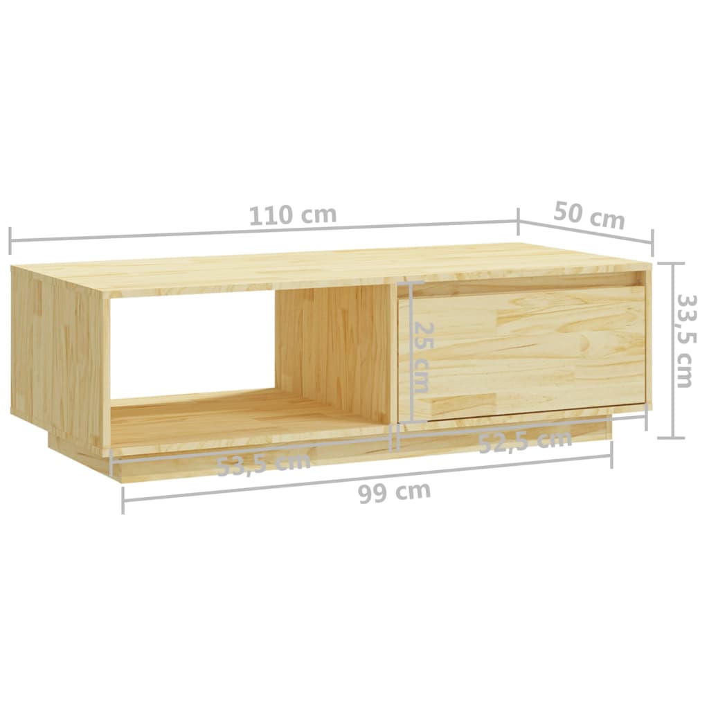 Sohvapöytä 110x50x33,5 cm täysi mänty - Sisustajankoti.fi