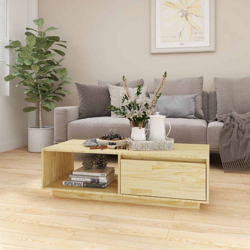 Sohvapöytä 110x50x33,5 cm täysi mänty - Sisustajankoti.fi