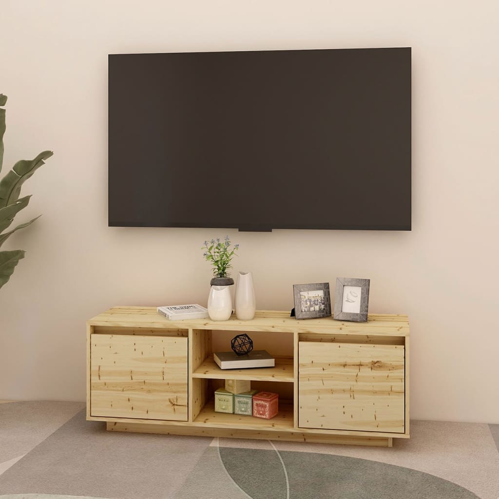 TV-taso 110x30x40 cm täysi kuusi - Sisustajankoti.fi
