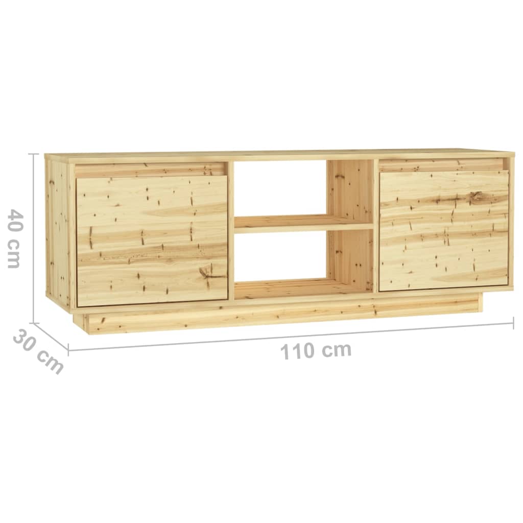TV-taso 110x30x40 cm täysi kuusi - Sisustajankoti.fi