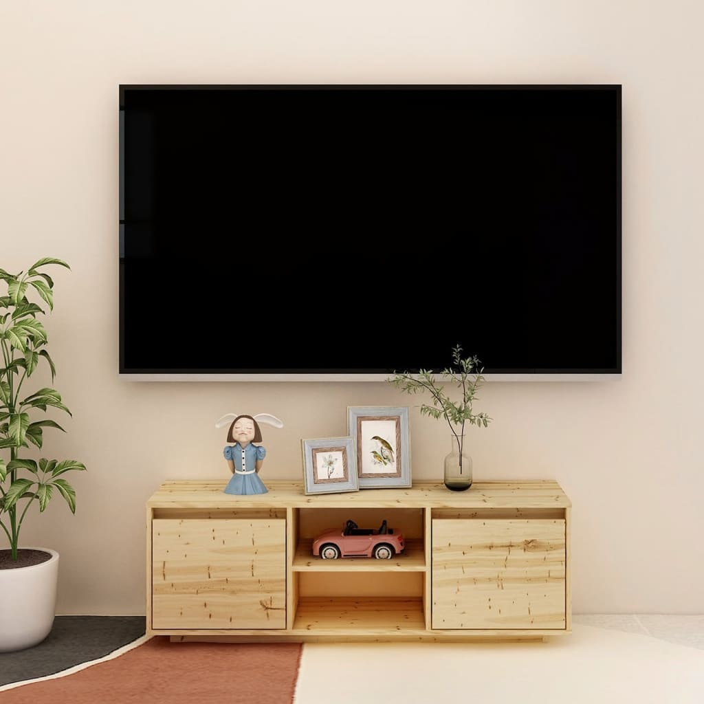 TV-taso 110x30x40 cm täysi kuusi - Sisustajankoti.fi