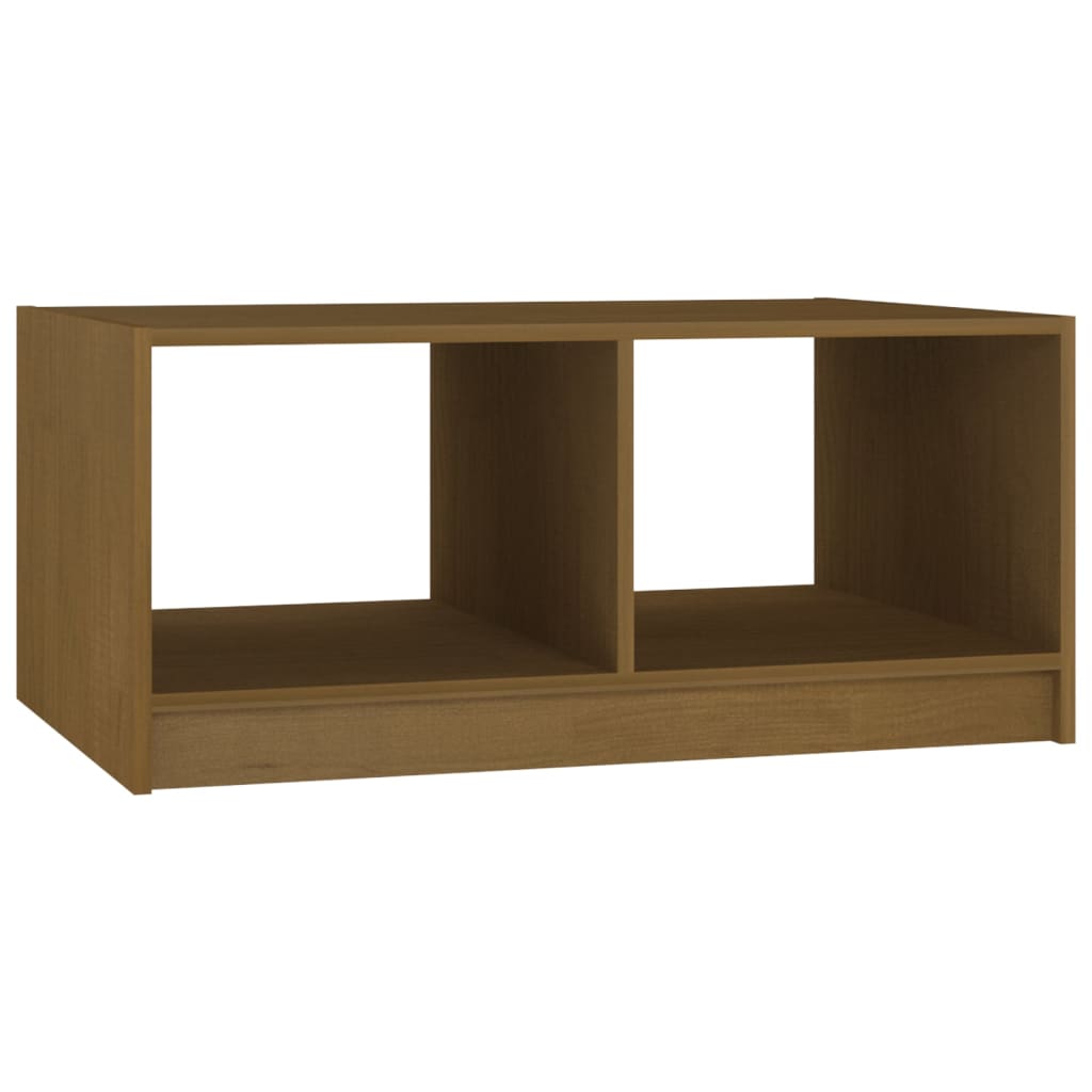 Sohvapöytä hunajanruskea 75x50x33,5 cm täysi mänty - Sisustajankoti.fi
