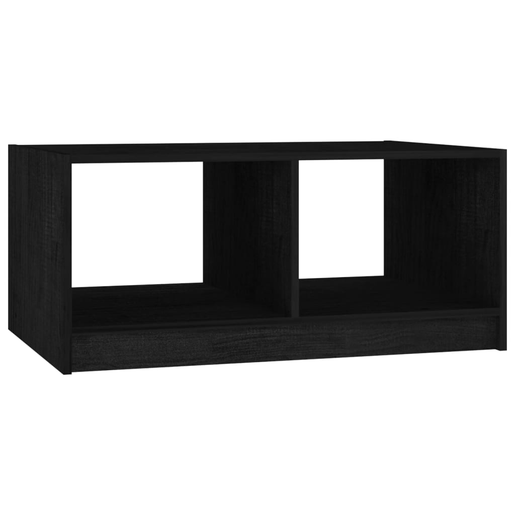 Sohvapöytä musta 75x50x33,5 cm täysi mänty - Sisustajankoti.fi