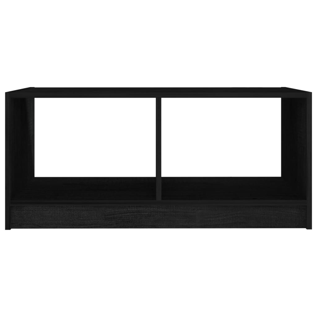 Sohvapöytä musta 75x50x33,5 cm täysi mänty - Sisustajankoti.fi