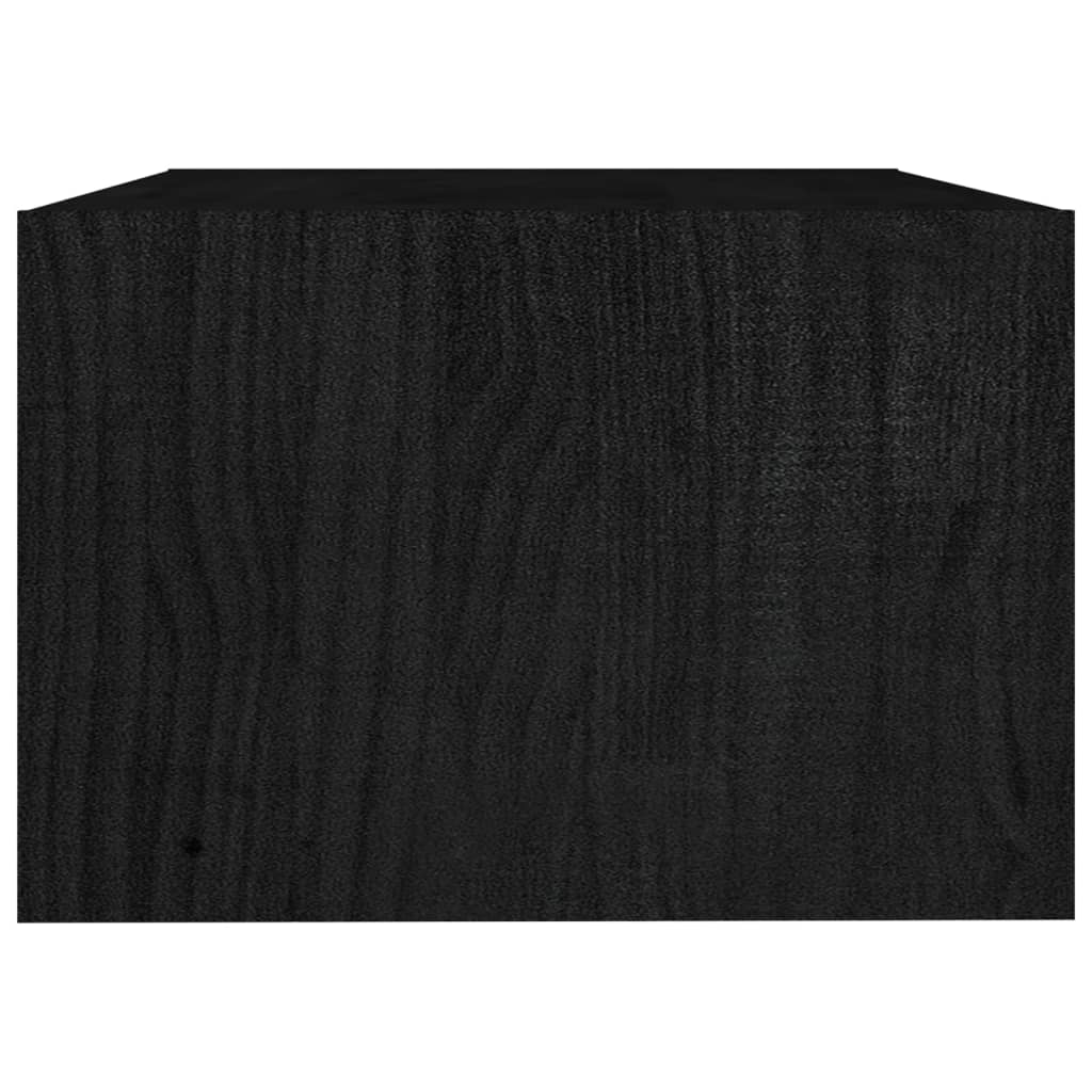 Sohvapöytä musta 75x50x33,5 cm täysi mänty - Sisustajankoti.fi