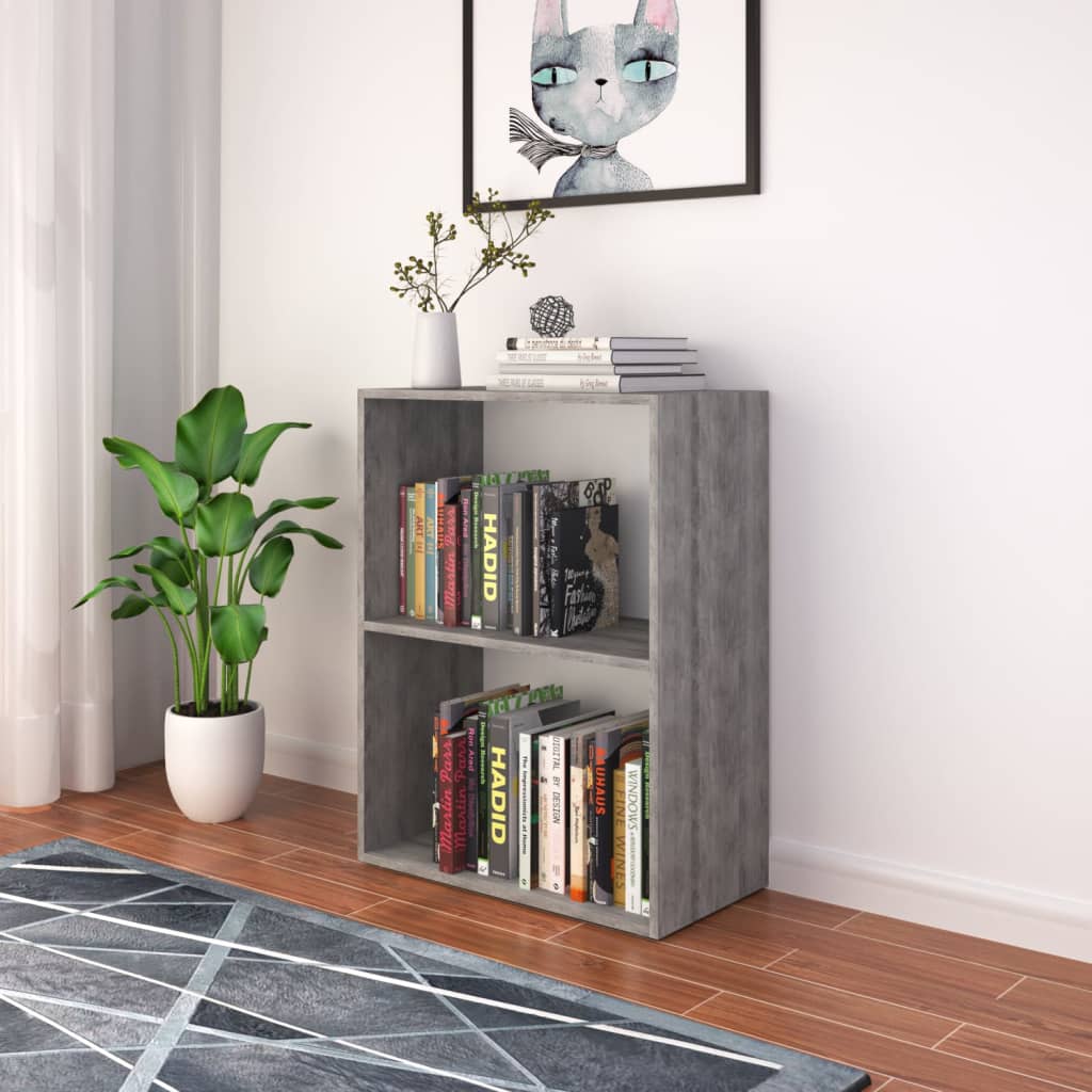 Kirjahylly lastulevy 60x31x78 cm betoni - Sisustajankoti.fi