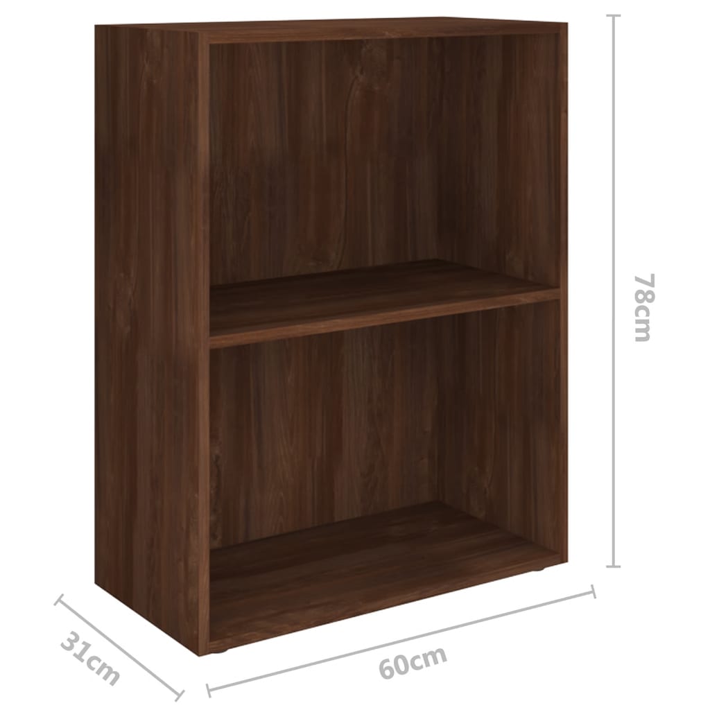 Kirjahylly lastulevy 60x31x78 cm ruskea tammi - Sisustajankoti.fi