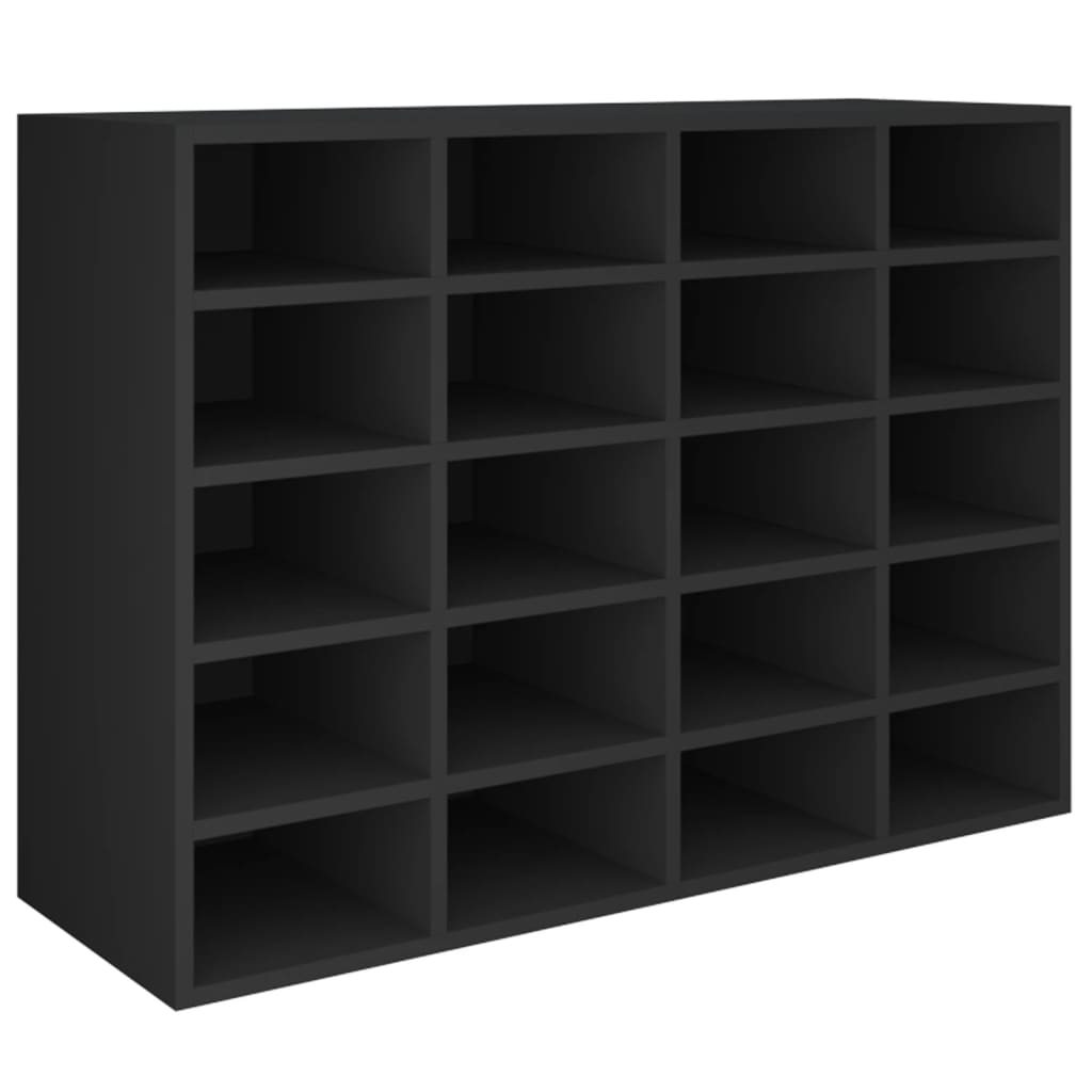 Kenkäteline lastulevy 92x30x67,5 cm musta - Sisustajankoti.fi