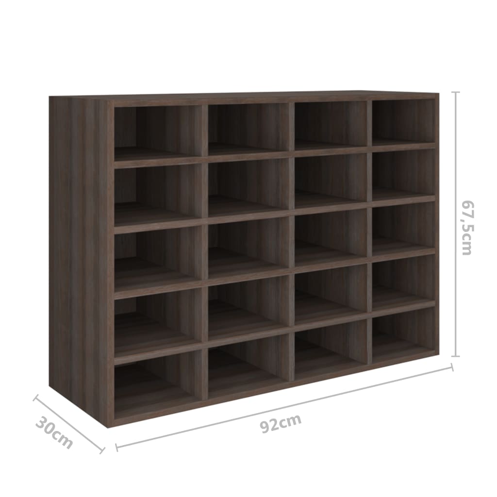 Kenkäteline lastulevy 92x30x67,5 cm harmaa Sonoma-tammi - Sisustajankoti.fi