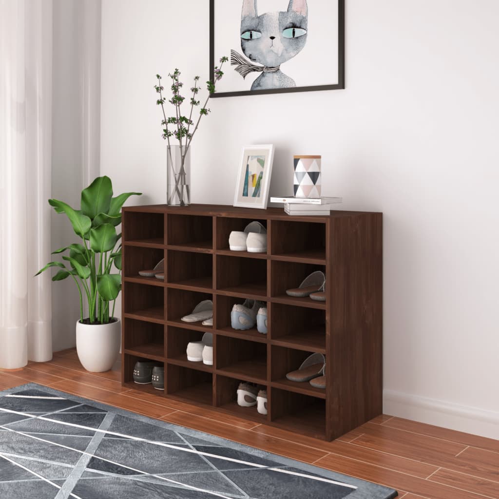 Kenkäteline lastulevy 92x30x67,5 cm ruskea tammi - Sisustajankoti.fi
