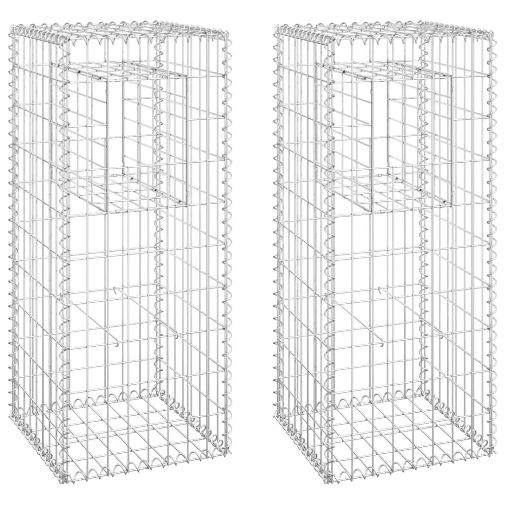 Kivikoripylväät 2 kpl 40x40x100 cm rauta - Sisustajankoti.fi