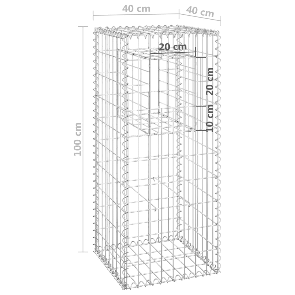 Kivikoripylväät 2 kpl 40x40x100 cm rauta - Sisustajankoti.fi