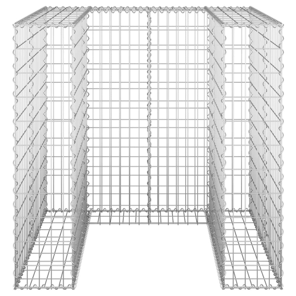 Gabionseinä roska-astioille galvanoitu teräs 110x100x110 cm - Sisustajankoti.fi