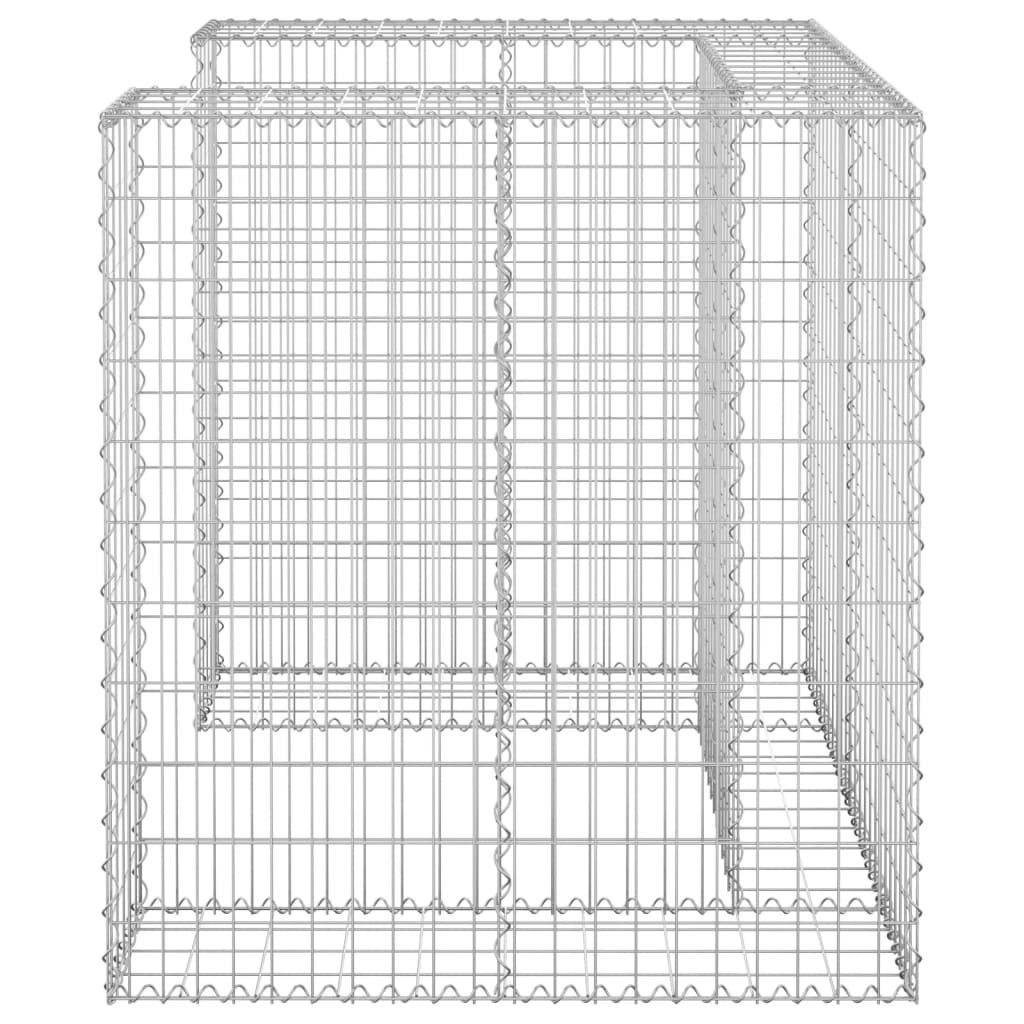 Gabionseinä roska-astioille galvanoitu teräs 110x100x110 cm - Sisustajankoti.fi