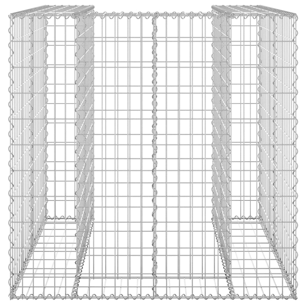 Gabionseinä roska-astioille galvanoitu teräs 110x100x110 cm - Sisustajankoti.fi