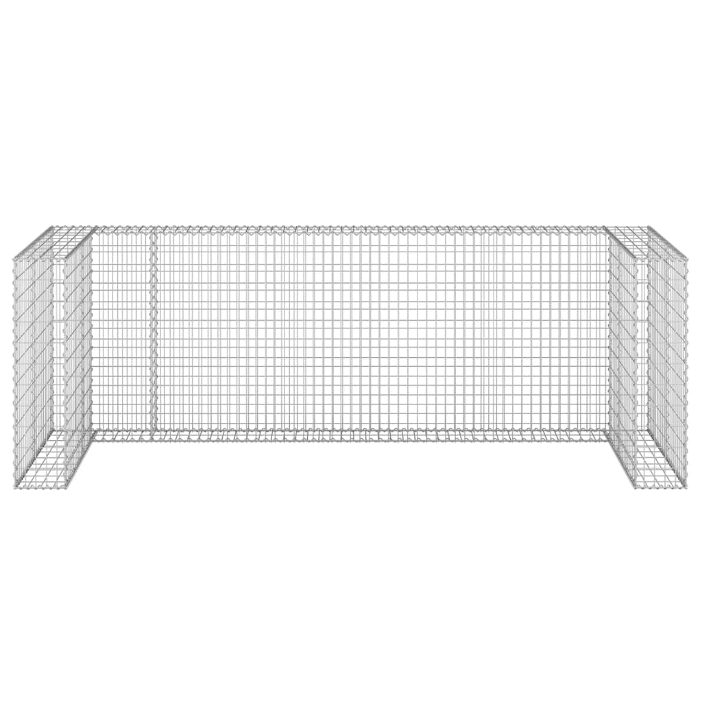 Kivikoriseinä roska-astioille galvanoitu teräs 320x100x110 cm - Sisustajankoti.fi