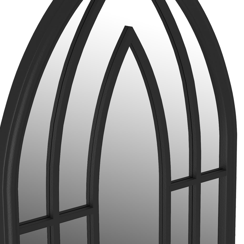 Puutarhapeili musta 100x45 cm rauta ulkokäyttöön - Sisustajankoti.fi