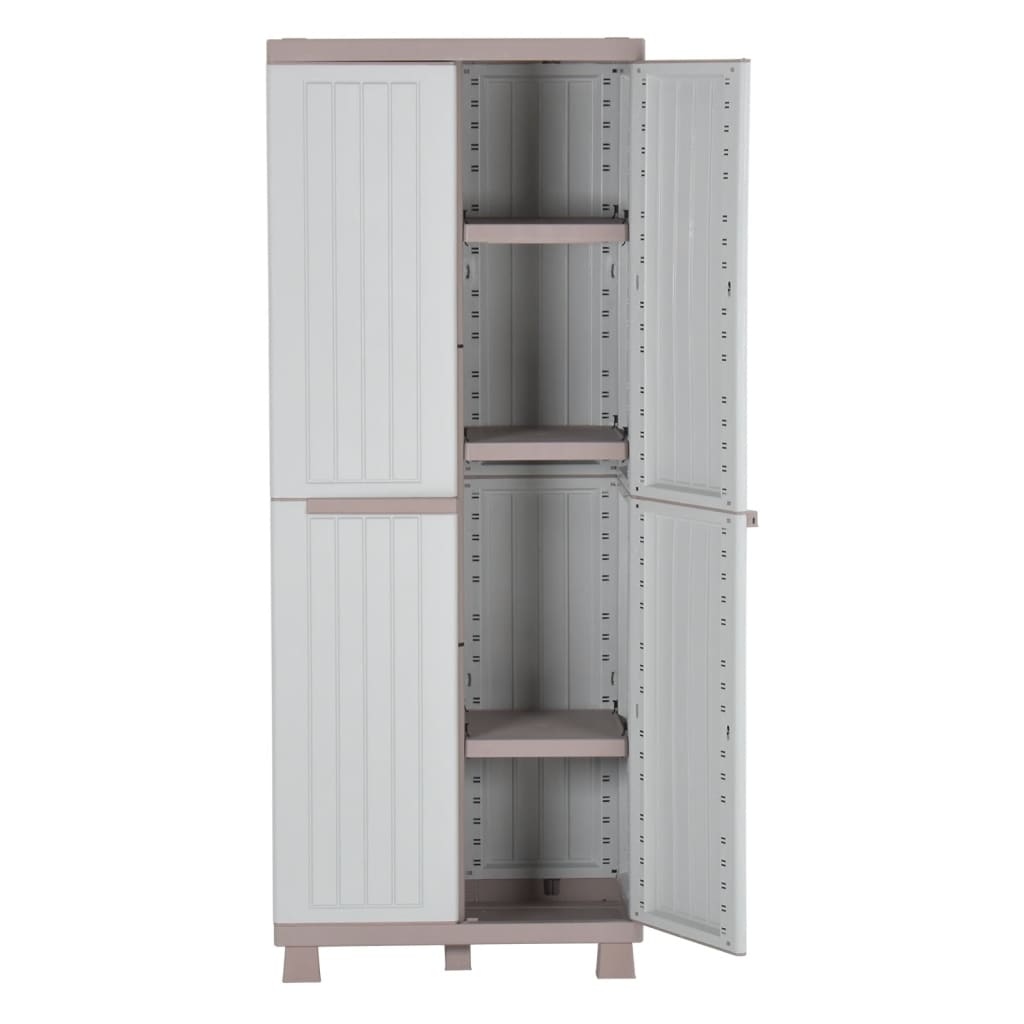Säilytyskaappi 2 ovella 68x39x170 cm vaaleanharmaa ja beige - Sisustajankoti.fi